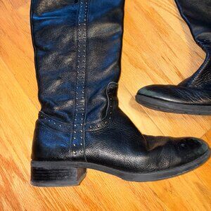Sam Edelman, Black Leather Knee High Boots, Size 9